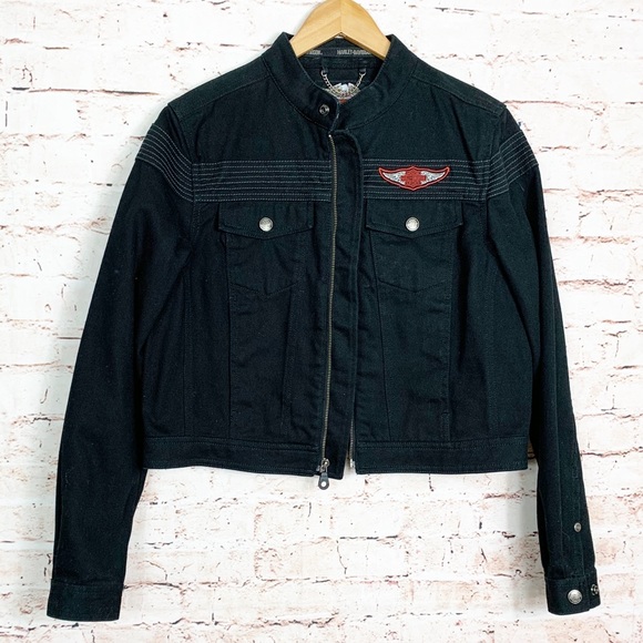 Harley-Davidson Jackets & Blazers - Harley-Davidson Black Denim Jacket